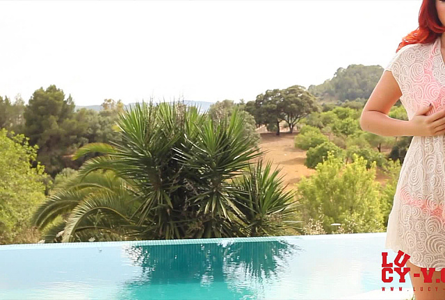 Teasing by the pool